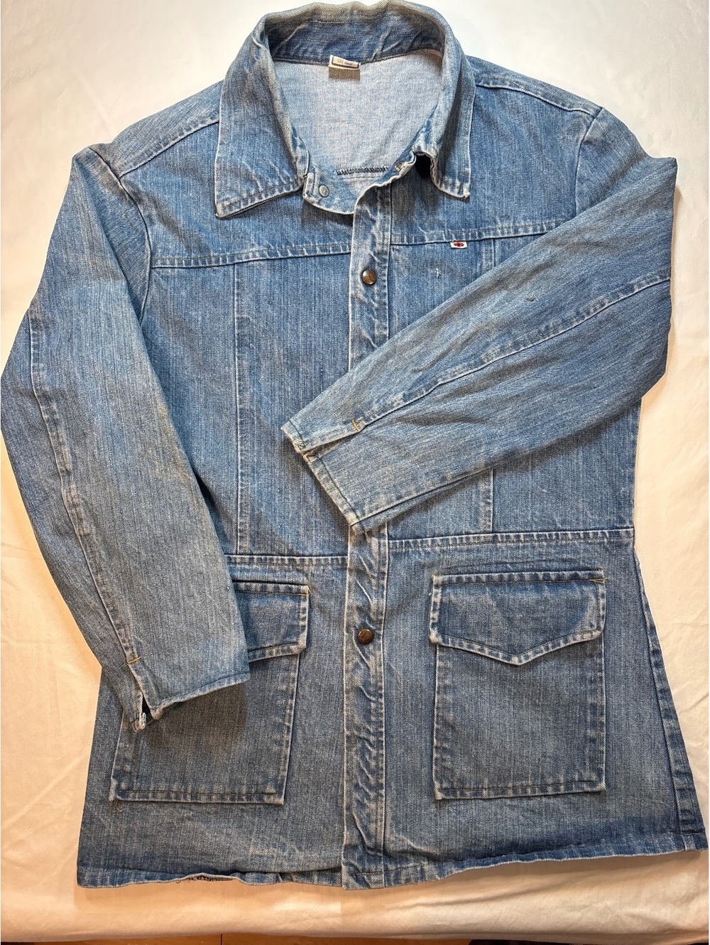 GWG Vintage 1960’s Denim Chore Coat Made in Canada Barn Workwear Size 44